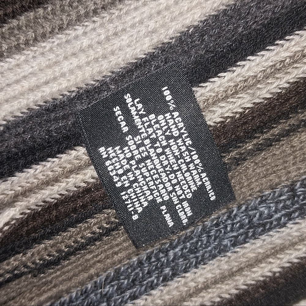 Neutral Striped Scarf - Picture 3 of 3